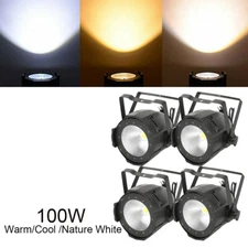 4PCS Par Light 100W COB LED DMX DJ Audience Blinder Disco Party Stage Light US