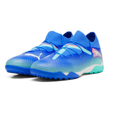 Puma Men's Future 7 Pro Cage Turf Soccer Shoes Blue/White/Pink 107923-01 i