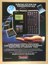 1989 Sharp Wizard Electronic Organizer vintage print Ad