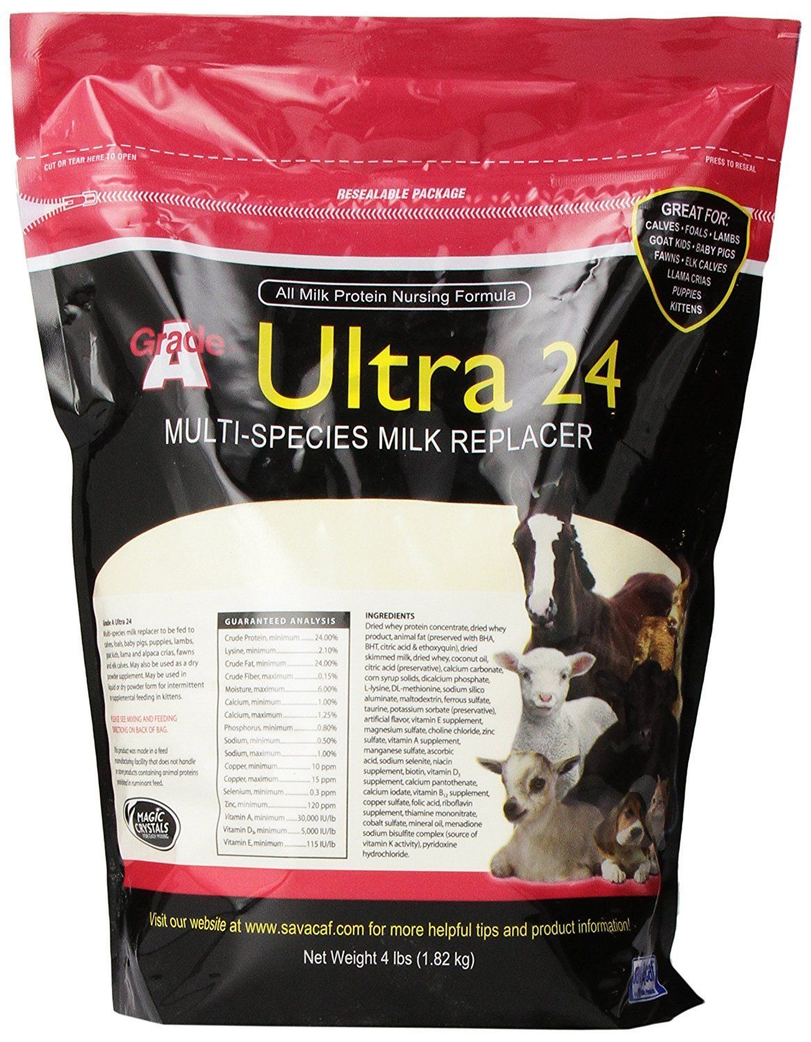 Grade A Ultra 24 Milk Replacer 4 lb Multi Species Milk Replacer eBay