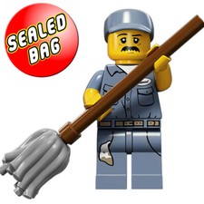 LEGO Minifigures: Series 15 [71011] - #9 Janitor / Cleaner - SEALED BAG