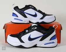 Nike Air Monarch IV White Black Blue Shoes Men's Size 6-6.5 D (415445-002)