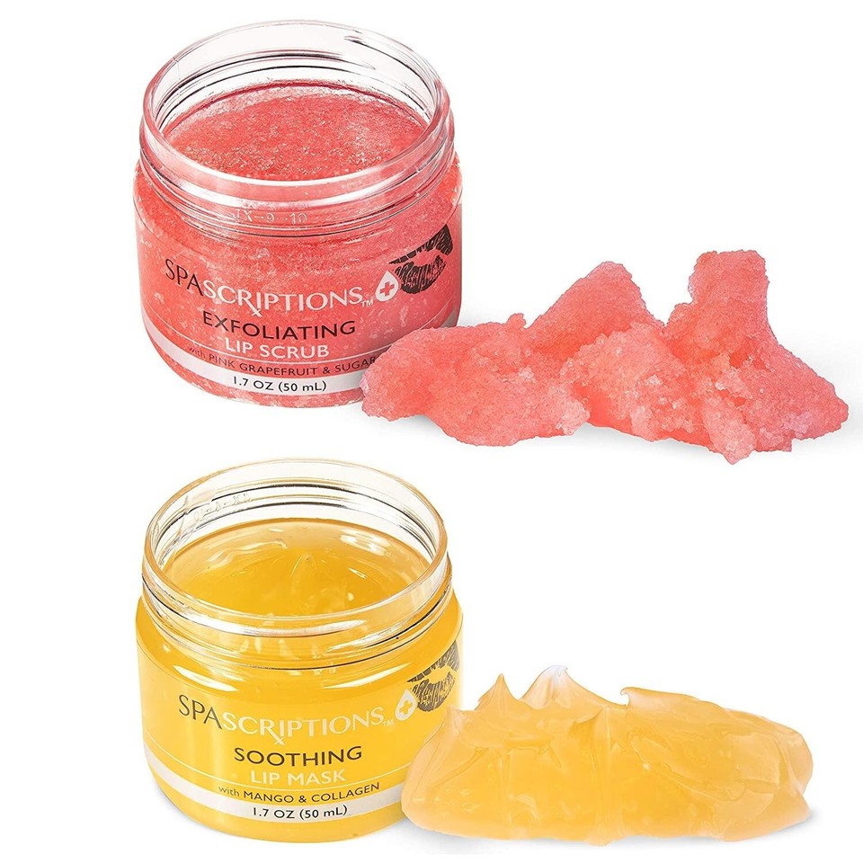 SPASCRIPTIONS Lip Therapy Kit Exfoliating Lip Scrub & Soothing Lip Mask eBay