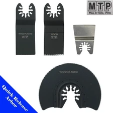 4 Saw Blade Oscillating Multi Tool for Wood Cutting  Working quick release