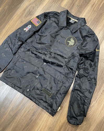 Nike Minnesota Vikings NFL Salute to Service Jacket Black Fleece Mens Size Small - Picture 2 of 8