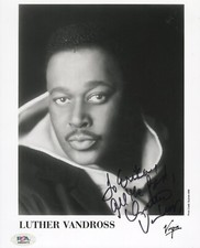 Luther Vandross ~ Signed Autographed Virgin Records Promo Photo ~ PSA DNA