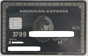 China American Express Expired Credit Card Black Made Metal With Chip Rare Ebay