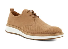 NIB - ECCO ST.1 Hybrid Perf. Plain Toe Derby Leather Men Shoes -  43/44