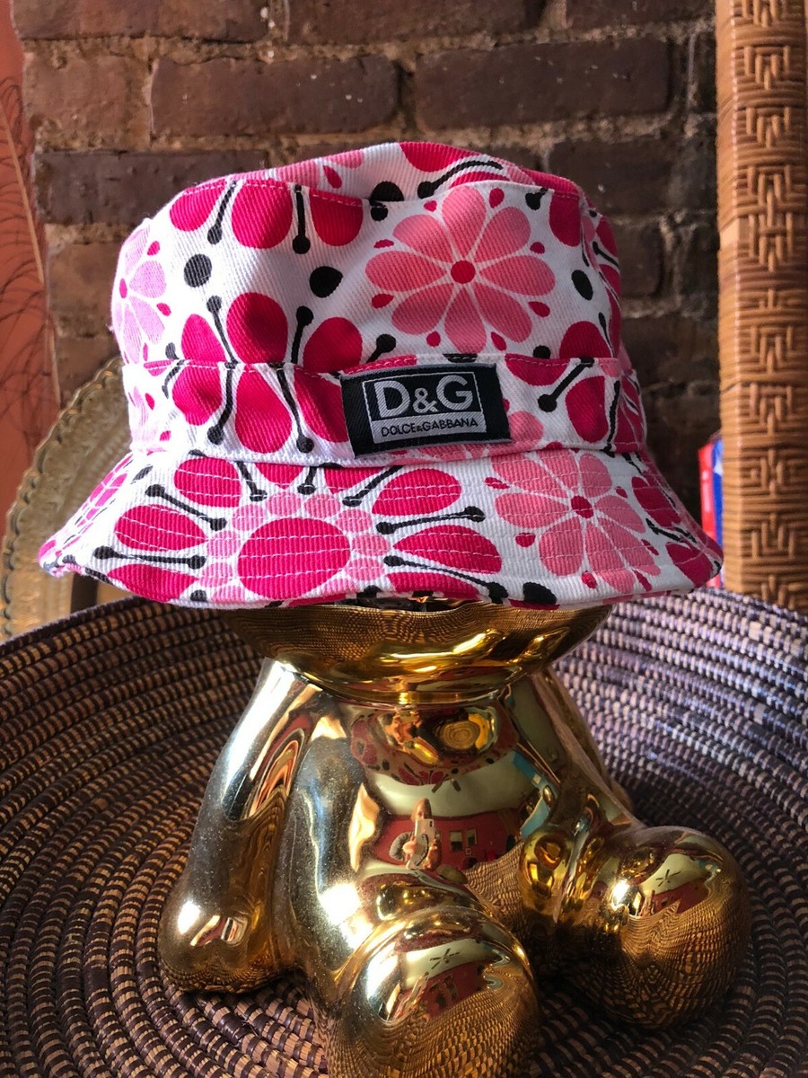 Dolce&Gabbana Pink Floral 100% Cotton Bucket Hat Kids | eBay display picture 1