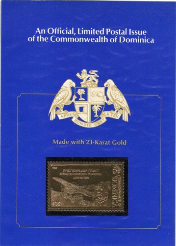 GREAT FIRST IN AVIATION 23 Karat Gold Postal Stamps in Binder of 30 Pages w/COA - Picture 8 of 12