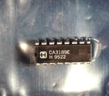 12 Pcs - CA3189E Original Harris Integrated Circuit FM IF System, Sold in Tubes.