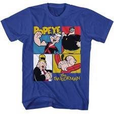 Popeye The Sailor Man Vintage Cartoon Cast Color Photo's Men's T Shirt