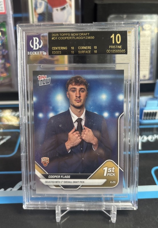 2025-26 Topps Now Draft - Cooper Flagg #D1 /123650 Rookie Black Label BGS 10 RC