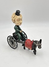 Vintage Happy Hooligan Comic Cast Iron Toy Mule Pulling Wagon The Nodders 400