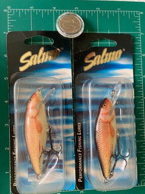 NEW LOT 2 SALMO Crankbaits NIP FISHING LURES PERCH REAL ROACH DIVER NIP POLAND