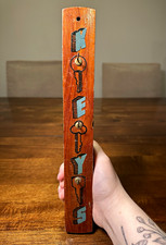 Vintage Wooden Wall Key Holder Rack | 3 Hooks...