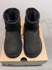 UGG Kids Classic Mini Ii Boots Black 1017715K-BLK Authentic New Size 13K