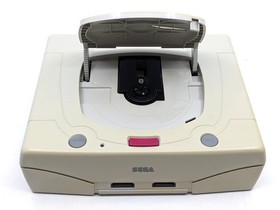 Sega Saturn White HST-3220 NTSC-J Japan Tested w/ Controller + Street Fighter