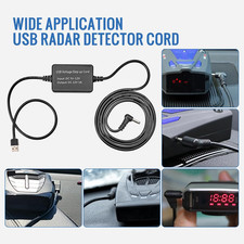 Radar Detector Cable, USB to DC 3.5 Plug DC3.5mm x 1.35mm Radar Detectors P...