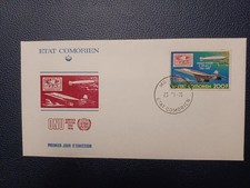 enveloppe premier jour Etat Comorien 1976 Comores ONU Concorde first day cover