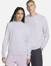 Nike Women's Sportswear Club Fleece Crew-Neck Sweatshirt Lavender Purple