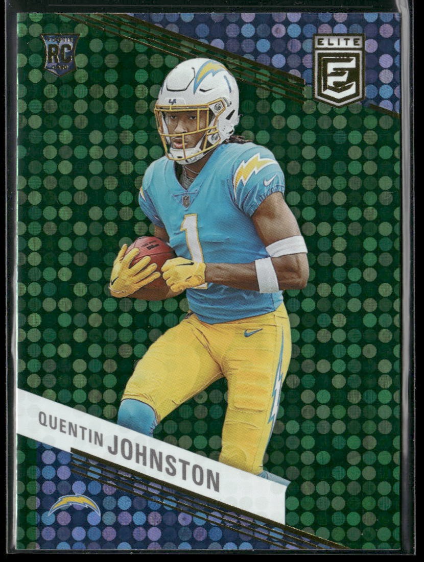 Rookie 2023 Donruss Elite #176 Quentin Johnston Green Disco