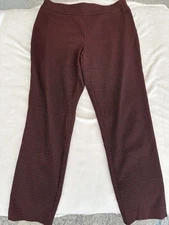 Counterparts Pull On Pants Womens Size 12Red Black Stretch E55