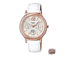 Casio Sheen Watch Official Japanese Product with Crystal Bezel White