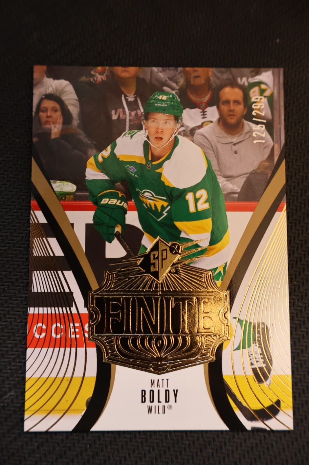 2025-26 UPPER DECK SPx FINITE #9 MINNESOTA WILD - MATT BOLDY /299 GOLD