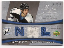 Martin St. Louis 06-07 Upper Deck Sweet Shot Sweet Stitches Game Jersey /200