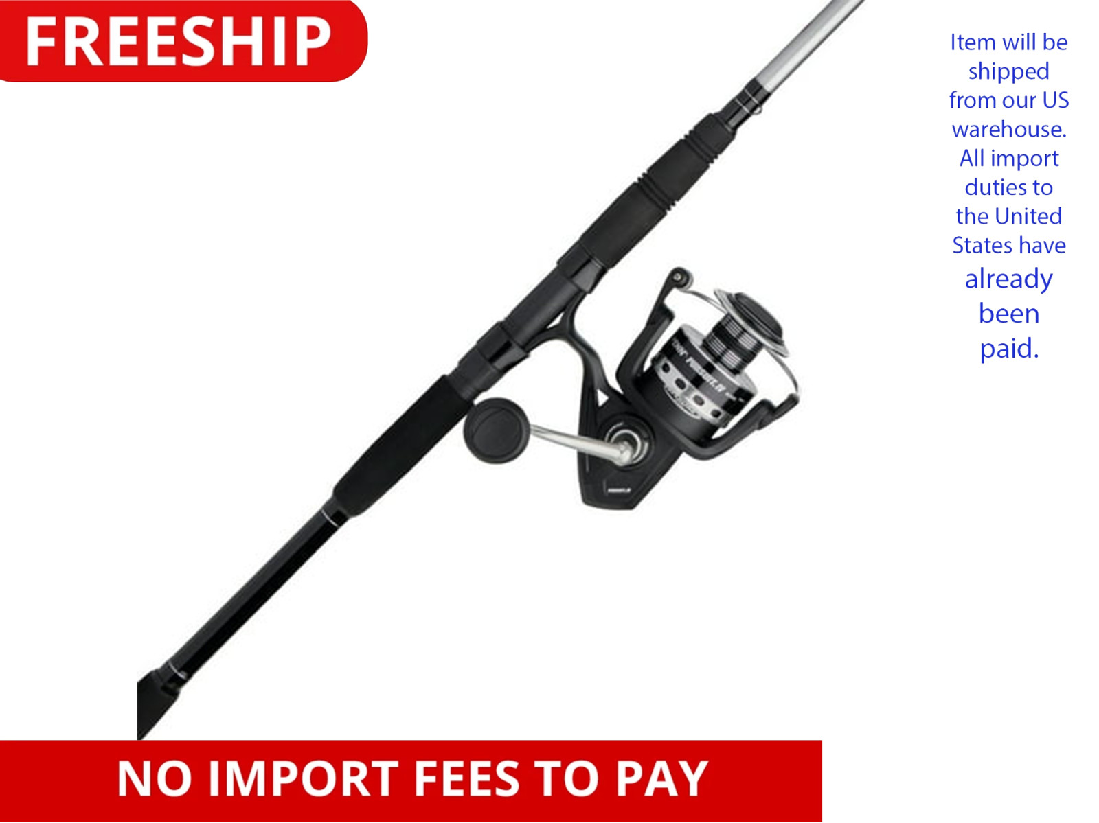 PENN Pursuit IV Combo, 10' Heavy Fishing Rod, 8000 Size Reel