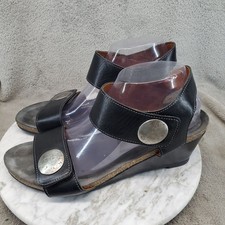 Taos Footwear Shoes Womens EU 41 US 10-10.5 Black Leather Carousel Sandals