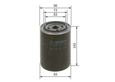 Ölfilter BOSCH F 026 407 053 Anschraubfilter für PEUGEOT FIAT DAILY JUMPER IVECO