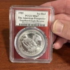 1985 Engelhard “The American Prospector” 1 oz Round PCGS MS67 Silver Coin