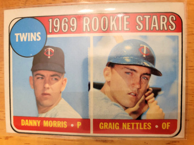 1969 Topps - 1969 Rookie Stars Graig Nettles, Danny Morris #99 Black Loop Above