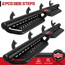 2-stairs Running Boards For 2007-2021 Toyota Tundra Crew Max 6 Drop Side Step