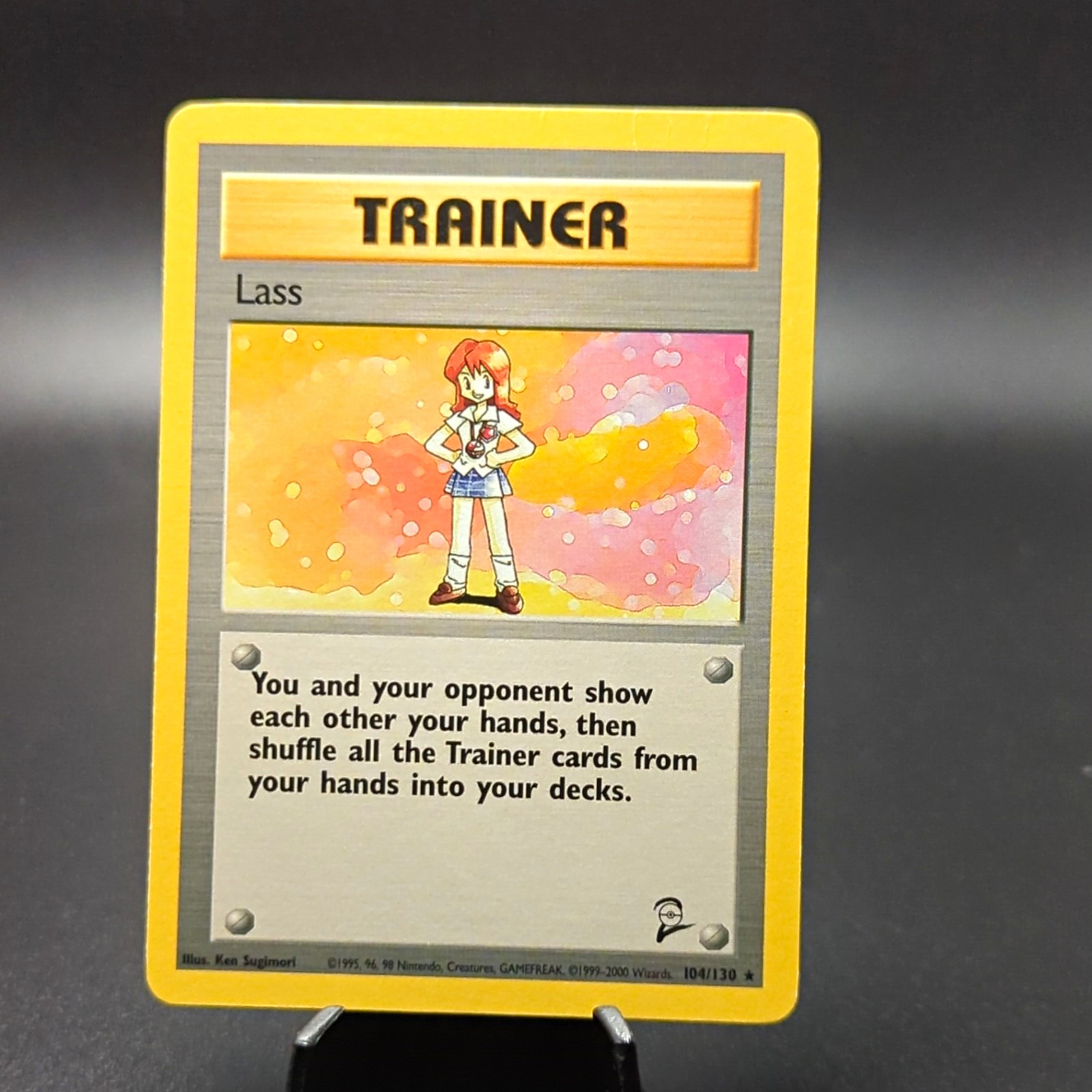 WotC Pokemon TCG Lass 104/130 Base Set 2 Regular Eng 2000 Unlimited