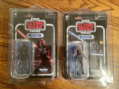 STAR WARS VINTAGE COLLECTION AHSOKA TANO VC202 & DARTH MAUL VC201 CASE FRESH