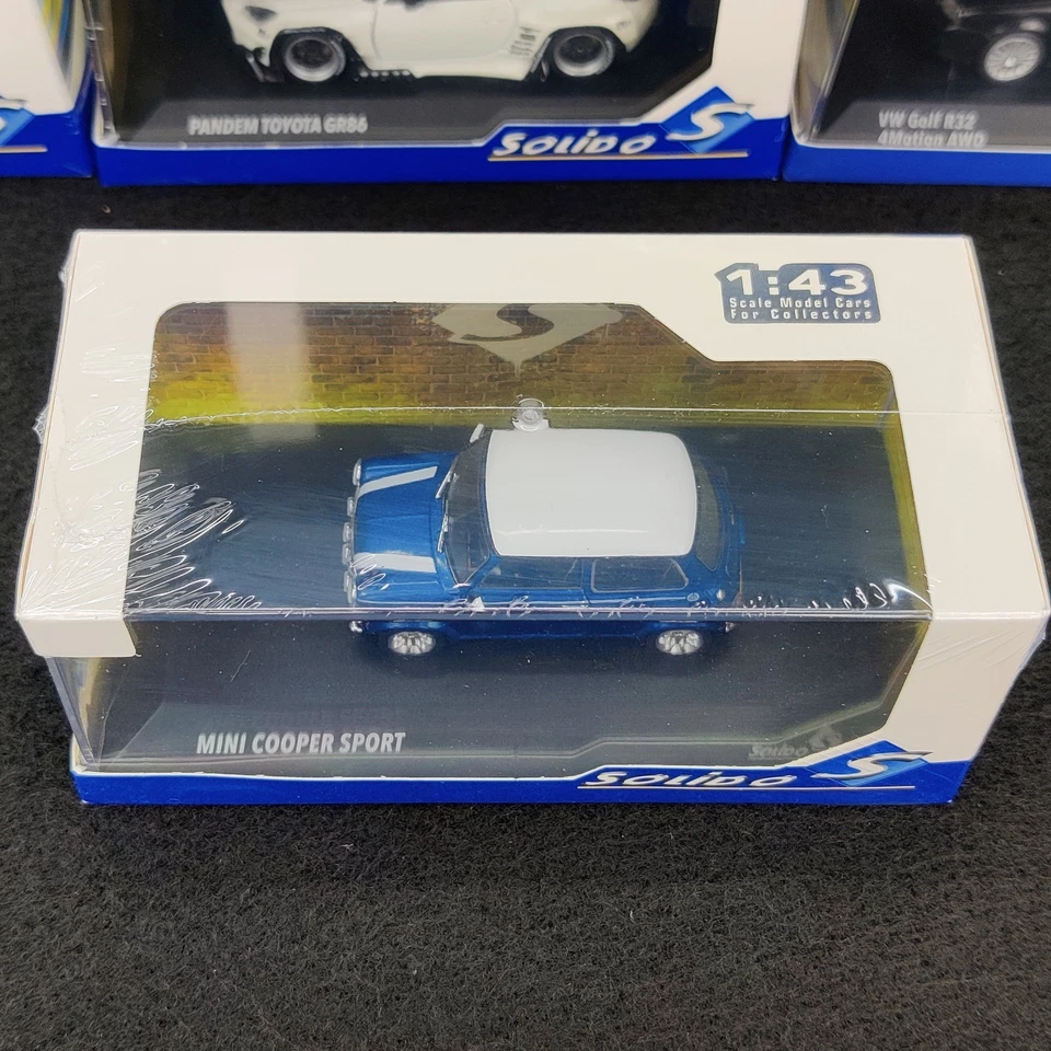 AUTO SOLIDA MINI COOPER 1.3i SPORT PACK BLU 1:43 NUOVO SCATOLA S4316602 - Immagine 4 di 4