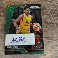 2024 Panini Prizm WNBA Signatures Alana Beard #SG-AB Green Pulsar Prizm /25