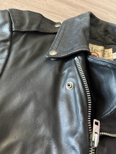 Vintage 70’s Sears The Leather Shop Motorcycle Ramones Jacket Mens 46 Stunning - Picture 15 of 16