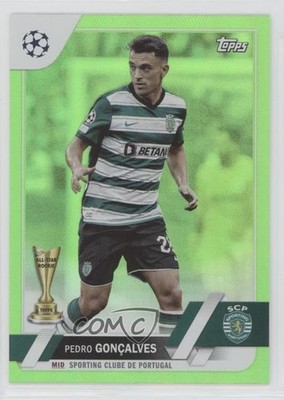 2022 UEFA Club Competitions Neon Green Foil /199 Pedro Goncalves Gonçalves 0f59