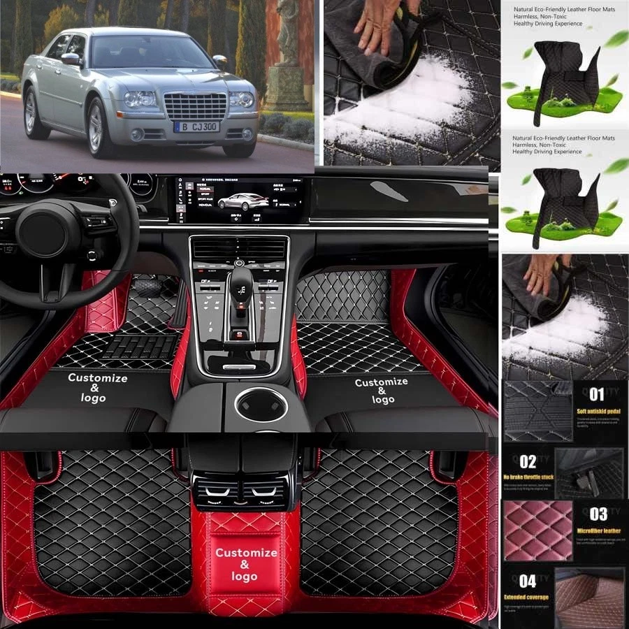 For Chrysler 300 Car Floor Mats Carpets Cargo Liners Custom All Weather - Imagem 3 de 4