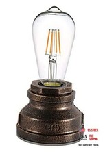 Vintage Touch Control Table Lamp,Edison 4W LED Dimmable Bulb Bronze
