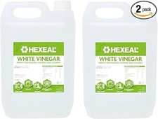 Hexeal White Vinegar 10L – 2 x 5L of Food Grade White Vinegar for Cooking, Clean 1.08 per litre