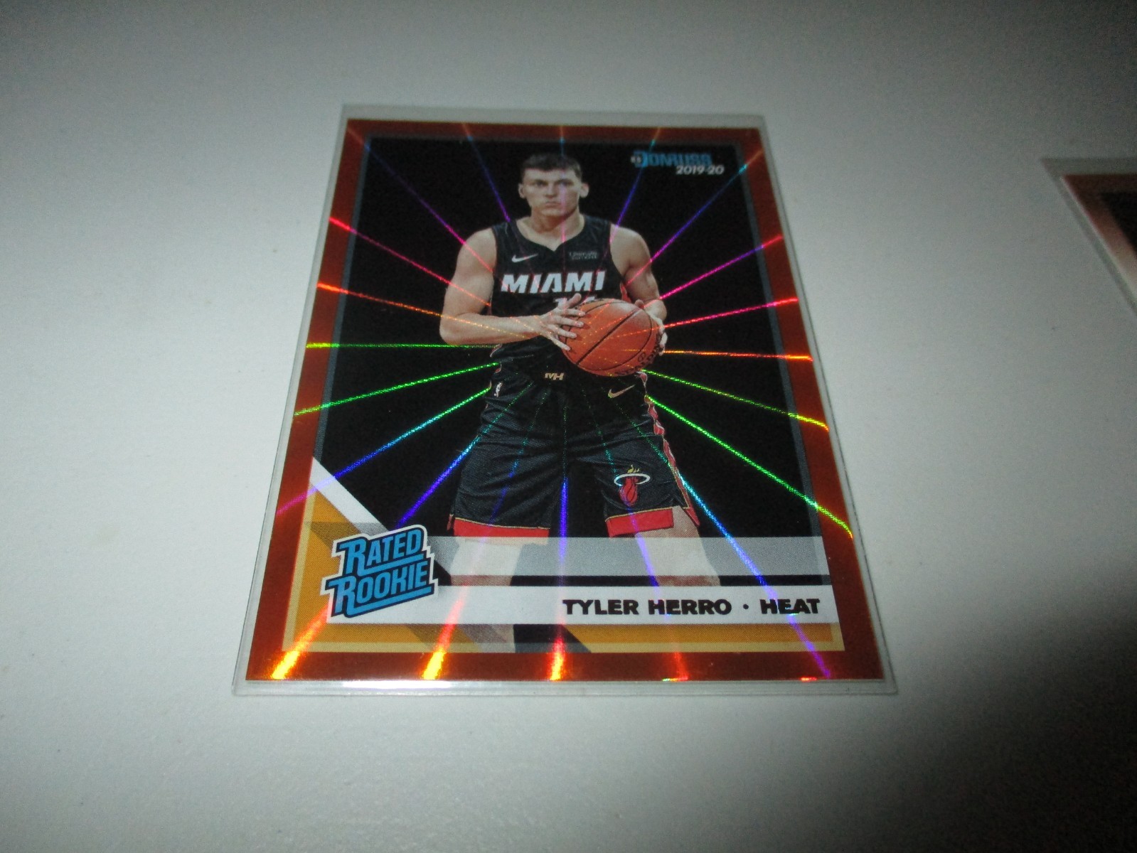 Tyler Herro 2019-20 Panini Donruss Rated Rookie Orange Laser RC #212
