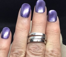 Vintage Sterling Silver 925 Wide Unique Open Cut Work Band Sz 7.5 Y1574