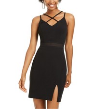 City Studio Womens Criss-Cross Bodycon Dress