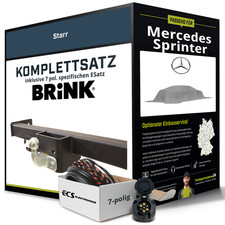 F&uuml;r MERCEDES Sprinter Kasten Anh&auml;ngerkupplung starr +eSatz 7pol 2006-2018 AHK