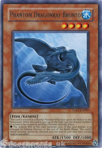 TAEV-EN087 Phantom Dragonray Bronto Rare UNL Edition Mint YuGiOh Card